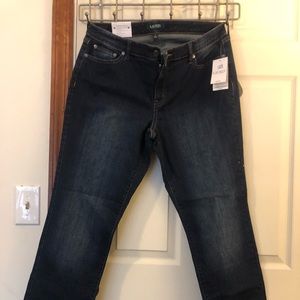 Ralph Lauren Modern Straight Curvy Dark Wash Jeans. Size 16Wx32 BNWT